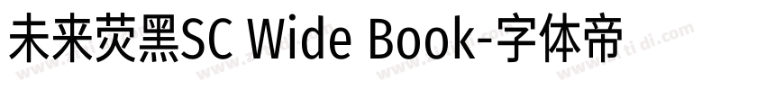 未来荧黑SC Wide Book字体转换